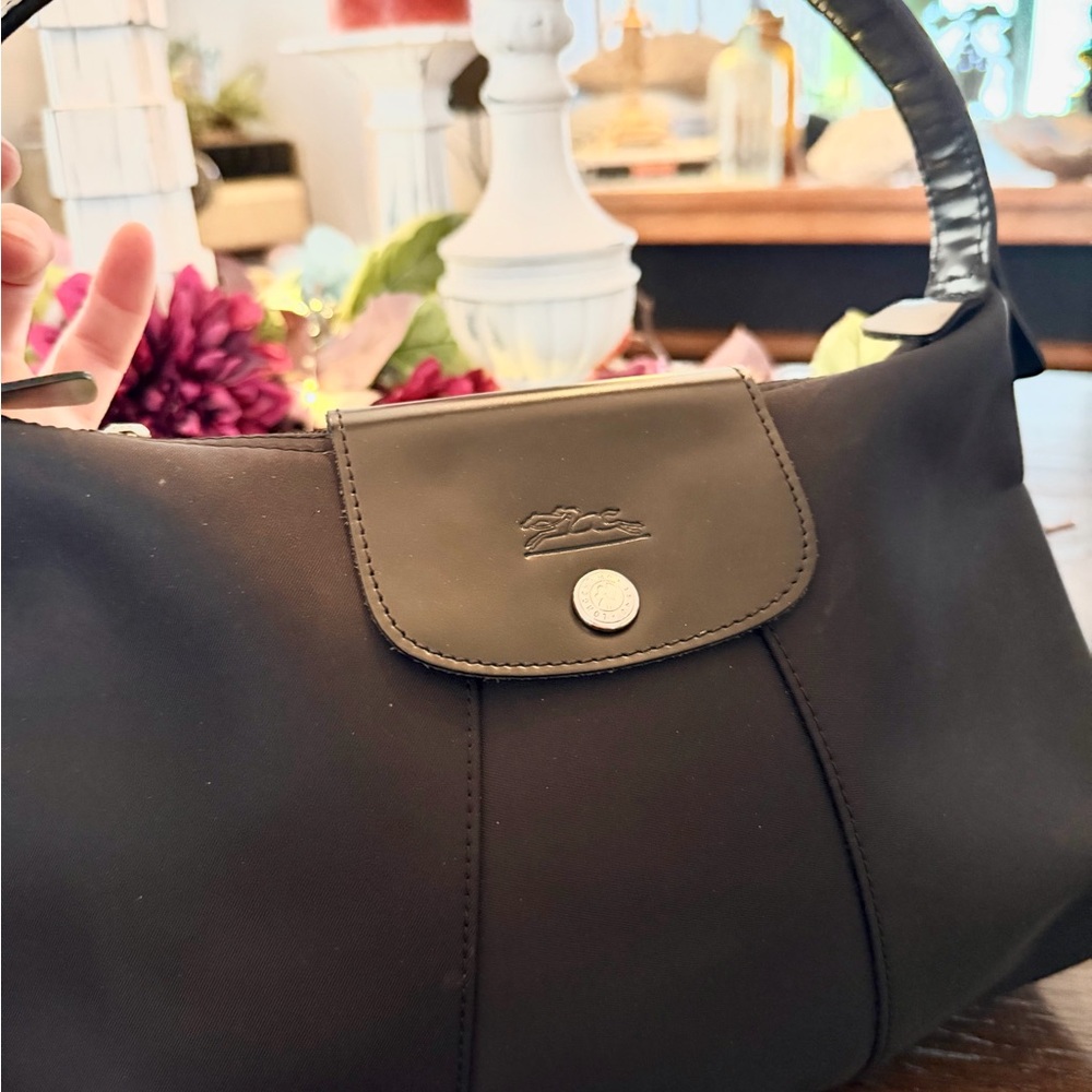 Unique, black Longchamp Le Pliage purse.           Rare, small, unique.